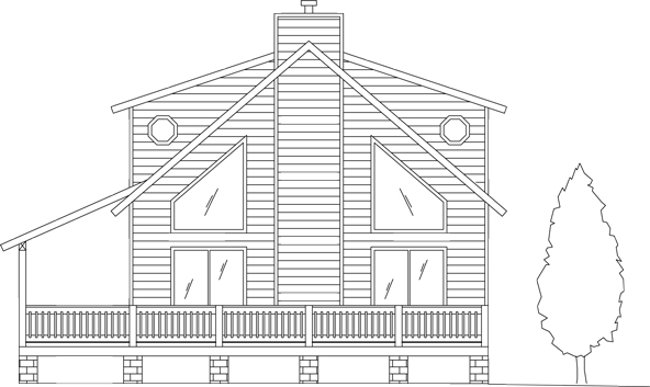 The Spruce Chalet - Our popular two story model featuring a garden tub, loft, wood 

                          burning fireplace